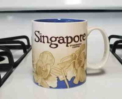 Starbucks Singapore Global Icon Coffee Mug Cup City Collector 16 oz Ceramic blue - Sold on eBay Jan, 25th 2020 for $40.00