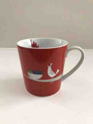 Starbucks 2011 Holiday Coffee Mug - Red With Birds/Christmas Ornaments - Sold on eBay Jan, 25th 2020 for $19.79