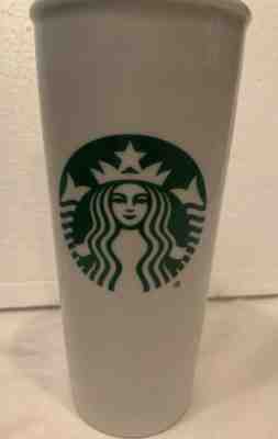 NWT Starbucks Ceramic 16 oz Tumbler Original Lid White Green Mermaid Siren New - Sold on eBay Jan, 25th 2020 for $39.00