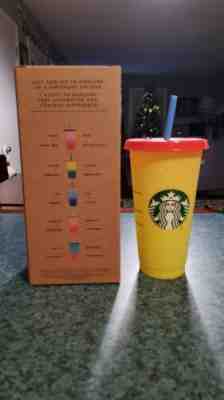 SINGLE Starbucks Reusable COLOR CHANGING Cold Cup Summer 2019 24 oz - CITRON - Sold on eBay Jan, 25th 2020 for $24.99