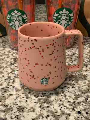 Starbucks 2020 Valentines Mug 14 Oz Pink With Hearts Limited Edition !! - Sold on eBay Jan, 25th 2020 for $22.00