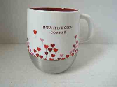Starbucks Valentine Mug Cup Romance Red Pink Hearts Stainless Bottom 14 oz 2007 - Sold on eBay Jan, 25th 2020 for $15.99