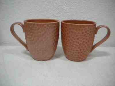 2007 Starbucks COPPER Textured Dimple Pebble 15 oz Coffee Mugs ~ Set of 2 Cups - Sold on eBay Jan, 25th 2020 for $29.95