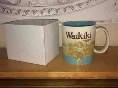 Starbucks WAIKIKI Global Icon mug Hawaii Coffee Cup 2011 - 16 oz. FREESHIP - Sold on eBay Jan, 25th 2020 for $49.99