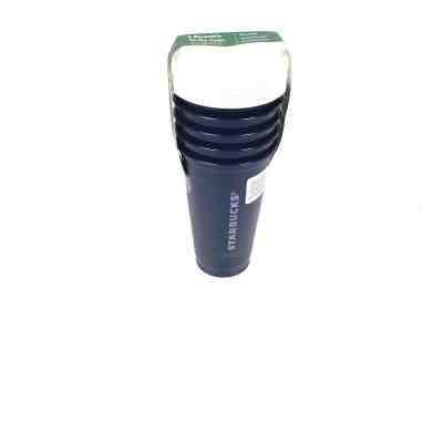 Starbucks Coffee Reusable Cup Navy Blue Tumbler 16 oz - 5 Pack travel - Sold on eBay Jan, 25th 2020 for $17.12