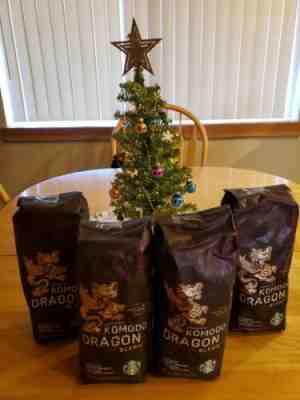 Starbucks Komodo dragon blend dark roast 4 one pound whole bean bags 4 pounds - Sold on eBay Jan, 25th 2020 for $32.99