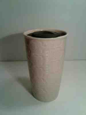 Starbucks ceramic travel tumbler pink with lid spring 2018  - Sold on eBay Jan, 25th 2020 for $25.00