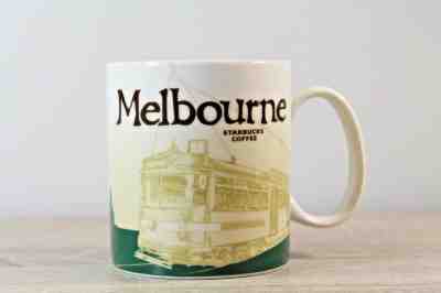 STARBUCKS COFFEE MUG MELBOURNE COLLECTOR SERIES 2013 16oz GREEN NEW - Sold on eBay Jan, 24th 2020 for $34.77