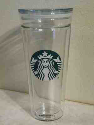 Starbucks Venti Clear Glass Double Wall Cold/Iced Cup Tumbler 20 oz EUC - Sold on eBay Jan, 24th 2020 for $58.88