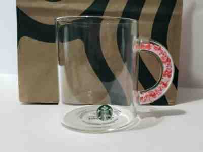 Starbucks Confetti Hearts Handle Valentine’s Glass Mug 2020 - Sold on eBay Jan, 24th 2020 for $29.99