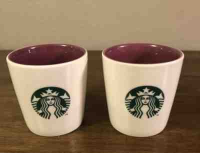 2 Starbucks Coffee 3oz Siren Espresso Shot Cups 2011 TRIBUTE Purple Mauve Int - Sold on eBay Jan, 24th 2020 for $18.00