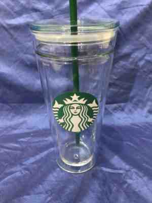 Starbucks Venti Clear Glass Double Wall Cold Cup Tumbler 20 oz Rare - Sold on eBay Jan, 24th 2020 for $38.00