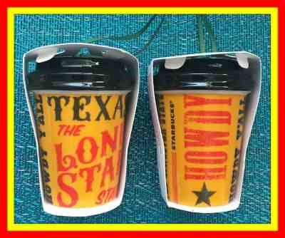 2 LOT NEW 2017 STARBUCKS ORNAMENT TEXAS Ceramic Tumbler Coffee Cup Mug SOLD OUT! - Sold on eBay Jan, 24th 2020 for $22.87