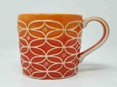 Starbucks 2009 Orange Ombre Geometric Large 14 oz. Mug Coffee Cup - Sold on eBay Jan, 24th 2020 for $15.99