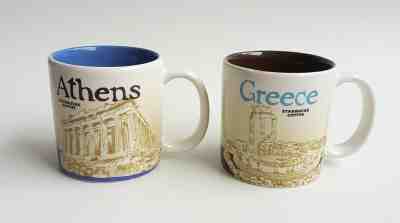 2 Demitasse Starbucks City Mugs 3 oz, GREECE & ATHENS, W/O Original packaging - Sold on eBay Jan, 22nd 2020 for $20.00