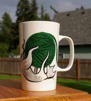 Starbucks Coffee Company 2015 Cat Playing With Ball of Yarn 16oz 5 3/8" Tall Mug - Sold on eBay Jan, 22nd 2020 for $30.00