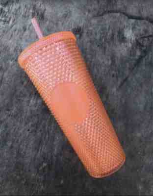 Venti Starbucks Rose Gold Pink Studded Tumbler  w straw - Sold on eBay Jan, 22nd 2020 for $30.00