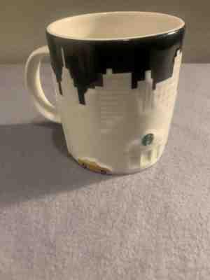 Starbucks New York City Coffee Mug Yellow Taxi Skyline Relief Black White - Sold on eBay Jan, 21st 2020 for $18.00