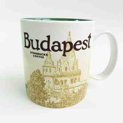 Original Starbucks Coffee Mug 16 oz Global icon.BUDAPEST, HUNGARY Series 2016 - Sold on eBay Jan, 26th 2020 for $40.80