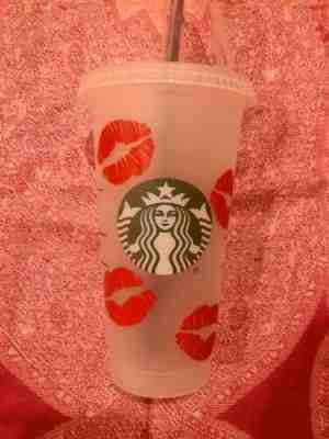 Valentine's Day Lips Authentic Starbucks Tumbler Custom (Bonus Heart Gift Card) - Sold on eBay Jan, 26th 2020 for $19.99
