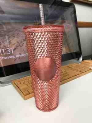 Starbucks Venti Studded Rose Gold Pink Cold Tumbler 2019  - Sold on eBay Jan, 26th 2020 for $49.99