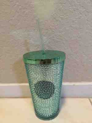 Starbucks Green Studs 16oz Cold Cup Tumbler w/ Glitter Straw Tumbler - Sold on eBay Jan, 26th 2020 for $19.99