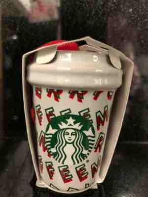 Starbucks 2019 Holiday MERRY COFFEE Mini Cup Christmas Tree Ornament Brand New - Sold on eBay Jan, 26th 2020 for $17.25
