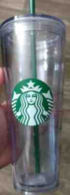 Starbucks Venti Clear Double Wall Acrylic Cold Cup Tumbler 24 oz - Sold on eBay Jan, 26th 2020 for $15.00