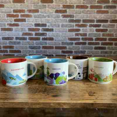 Starbucks “You Are Here” Coffee Mugs: Pacific Northwest Collection (Lot Of 5) - Sold on eBay Jan, 26th 2020 for $33.00