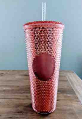 Starbucks Tumbler Iridescent Rose Gold Pink Studded Rainbow Cold Cup 24 Oz 2019 - Sold on eBay Jan, 26th 2020 for $39.00