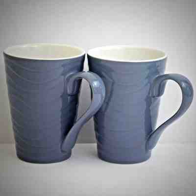 Starbucks Textured Wave Mug 2014 Wavy Blue Purple 2 Coffee Cups 13 Oz Vintage  - Sold on eBay Jan, 26th 2020 for $28.95