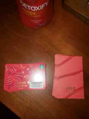 10 STARBUCKS YEAR OF THE RAT CHINESE NEW YEAR 2020 GIFT CARD & ENVELOPES  #6176 - Sold on eBay Jan, 26th 2020 for $15.00