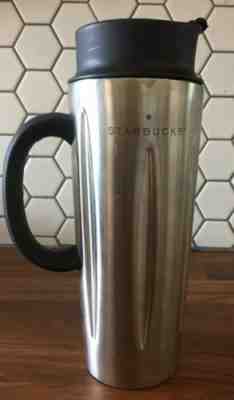 STARBUCKS 2003 BARISTA 16 STAINLESS STEEL FRENCH PRESS  TRAVEL TUMBLER 16 OZ - Sold on eBay Jan, 26th 2020 for $15.00