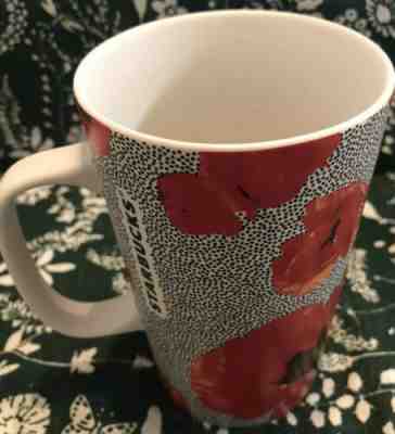 2015 Starbucks Floral Poppy Flowers Ceramic Coffee Cup Mug 16 oz Black Dots - Sold on eBay Jan, 26th 2020 for $19.99