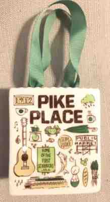 Starbucks Christmas Tote Bag Ornament PIKE PLACE - Sold on eBay Jan, 26th 2020 for $19.00