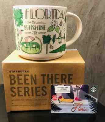 Florida Been There Starbucks Coffee Mug NIB 14oz Bonus Gift Card - Sold on eBay Jan, 26th 2020 for $27.99