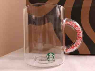 Starbucks 2020 Valentine Confetti Hearts Handle Glass Mug Cup 12oz Hard to Find - Sold on eBay Jan, 26th 2020 for $25.00