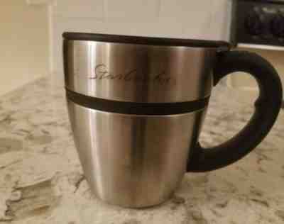 Vintage 2001 Starbucks Stainless Steel 12 oz  Barista Travel Chubby Mug with Lid - Sold on eBay Jan, 26th 2020 for $24.99