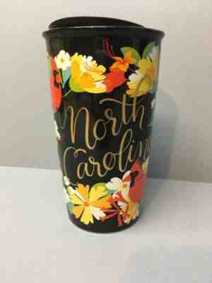 Starbucks North Carolina Flowers Red Cardinal 12 Oz Ceramic Tumbler Mug With Lid - Sold on eBay Jan, 26th 2020 for $27.50