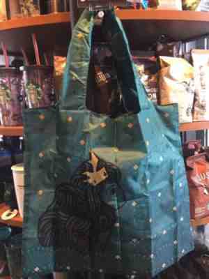 2019 Starbucks LOQI Teal Turquoise Siren Mermaid Anni Foldable Tote Bag -No Card - Sold on eBay Jan, 26th 2020 for $29.99