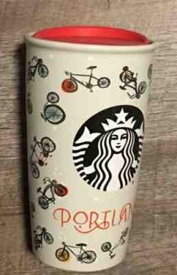 Starbucks Portland Oregon 2016 Bicycle Bike Raindrops Ceramic Tumbler Rare - Sold on eBay Jan, 26th 2020 for $27.99