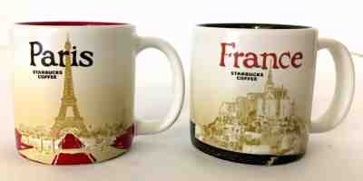 Set 2 Starbucks Espresso Cups Paris & France 3 oz 2013 Collectors Demitasse EUC  - Sold on eBay Jan, 25th 2020 for $17.99
