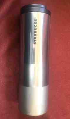 GOLD STARBUCKS STAINLESS STEEL VACUUM INSULATED 16 OZ TUMBLER-NO SPILL-NEAR MINT - Sold on eBay Jan, 25th 2020 for $25.00