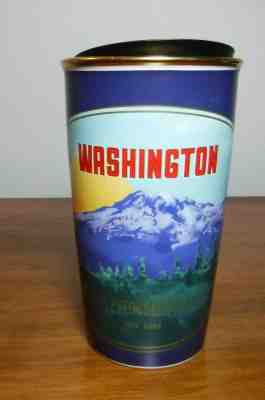 Starbucks Coffee Washington Evergreen State Tumbler Travel Mug 12oz Ceramic 2016