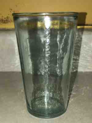2 STARBUCKS Recycled Green Glass Tumbler Tall Measuring Cup Made In Spain - Sold on eBay Jan, 25th 2020 for $20.00