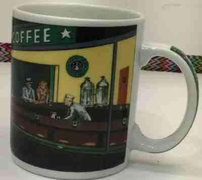 1999 STARBUCKS Chaleur Nighthawks Diner Mug - J Burrows - Vintage - Sold on eBay Jan, 25th 2020 for $18.00
