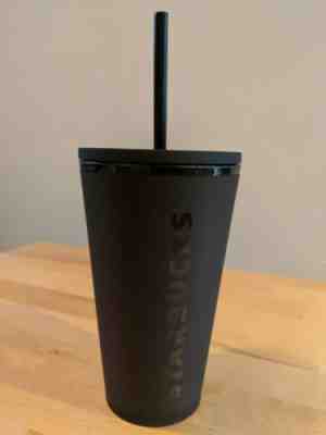 Starbucks Matte Black Tumbler Cold Cup 16 oz Grande Mug Collection BRAND NEW - Sold on eBay Jan, 25th 2020 for $17.00