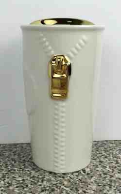 Starbucks Coffee Gold Zipper Tumbler Travel Mug 2015 10 oz - Sold on eBay Jan, 24th 2020 for $18.66