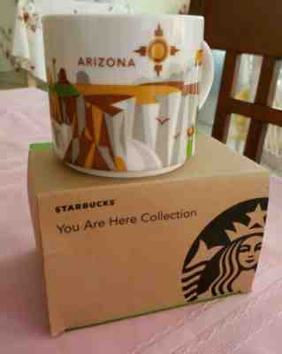 NIB 2014 Starbucks ARIZONA AZ 14 oz Mug Cup You Are Here YAH Saguaro Cactus  - Sold on eBay Jan, 24th 2020 for $24.95