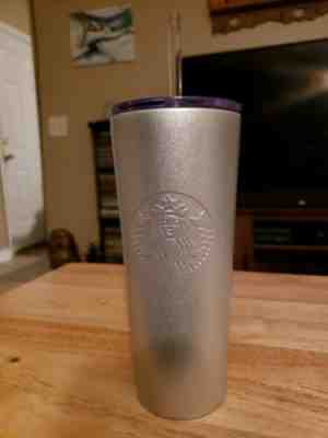 New Starbucks 2019 Stainless Steel Cold Cup Silver Siren Grande 16oz - Sold on eBay Jan, 27th 2020 for $15.99